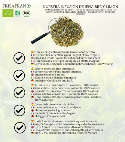 Infusión De Jengibre-limón |pirámides | Calidad | Frisafran 30 Uds_4