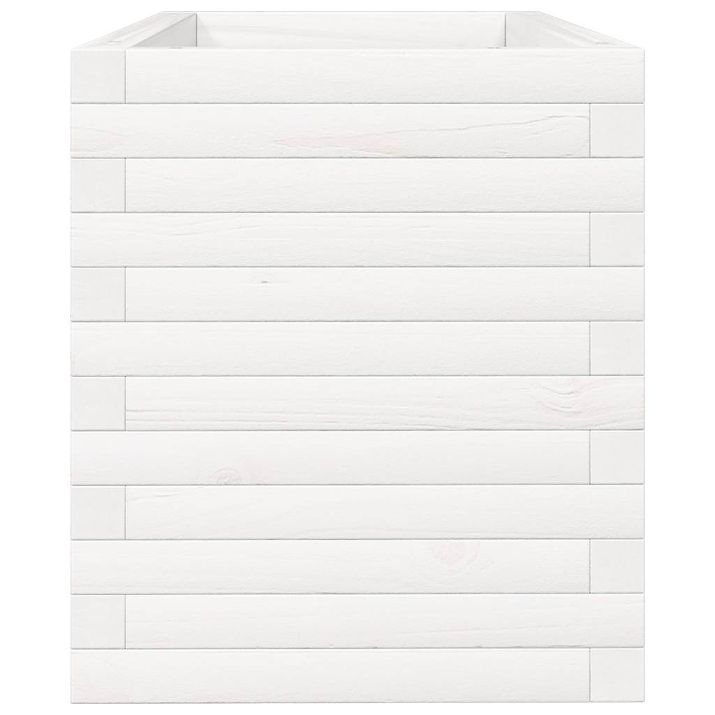 Jardinera Madera Maciza De Pino Blanco 90x40x45,5 Cm_5