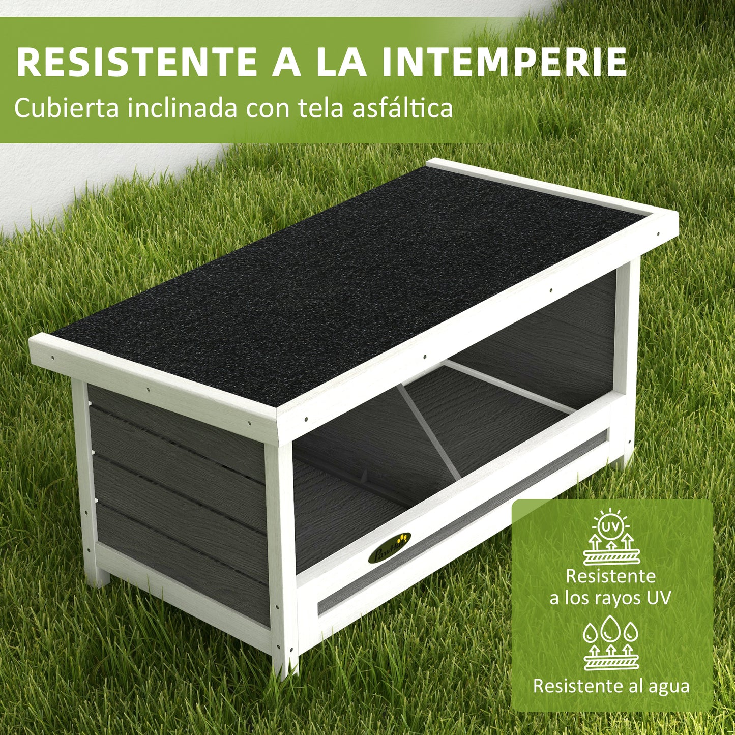Pawhut Ponedero Para Gallinas De Madera Con 2 Departamentos Gris_5