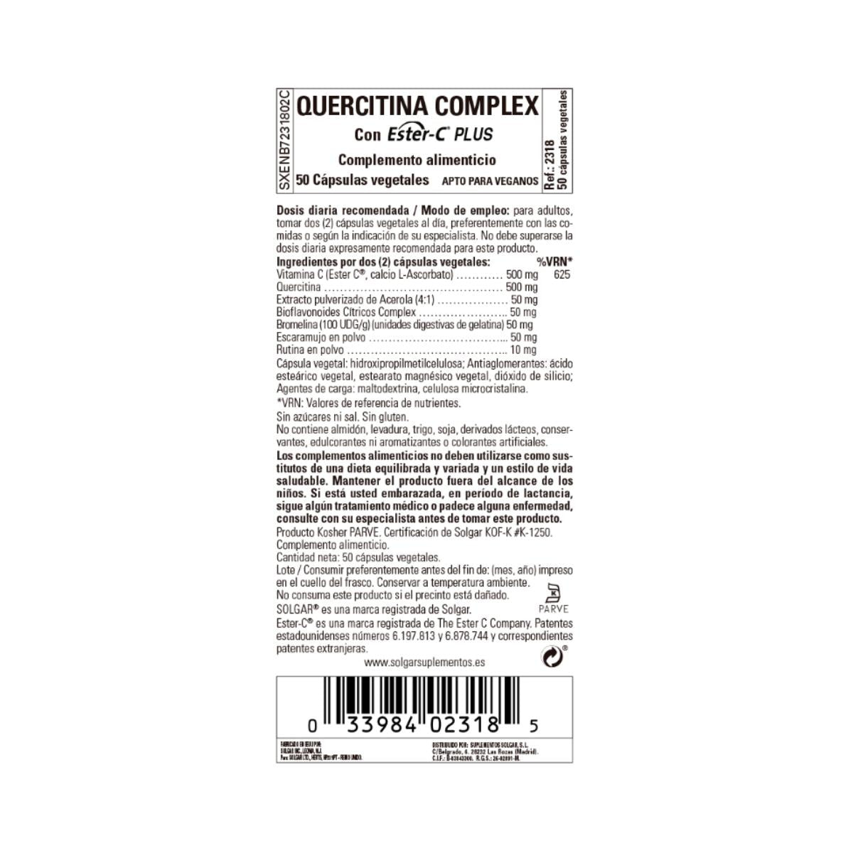 Pack 2 x Quercitina Complex, Solgar