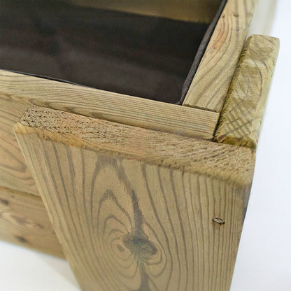 Cajón De Cultivo Madera Tratada Exterior Hortalia Box Stairs 80 80x80x40 Cm_2