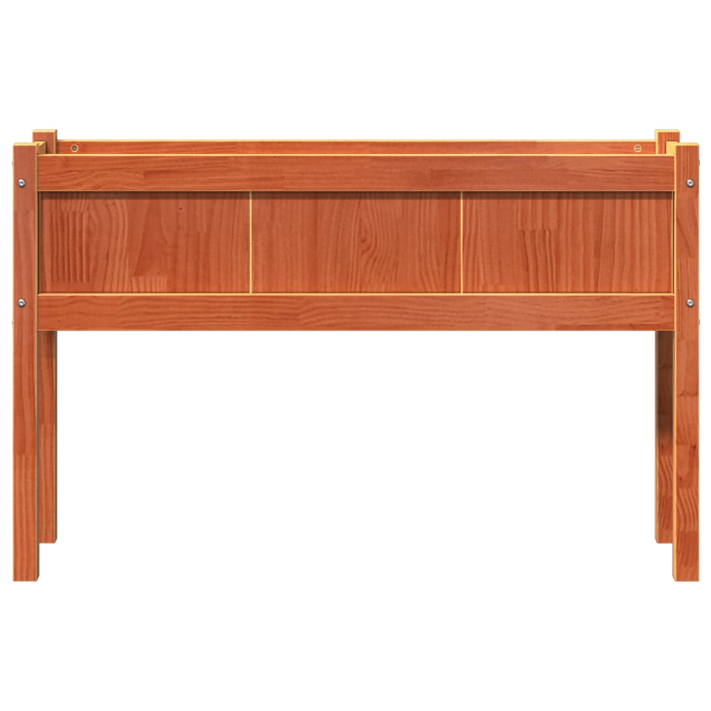 Jardineras Con Patas 2 Uds Madera Maciza De Pino Marrón Cera_5