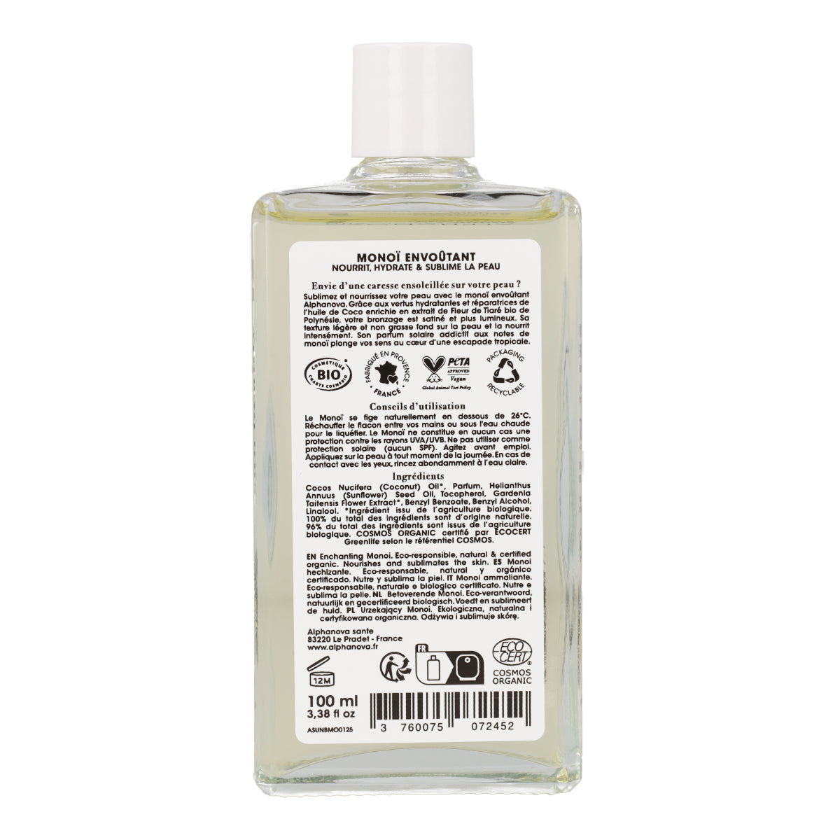 Encanto de monoi bio Alphanova 100ml