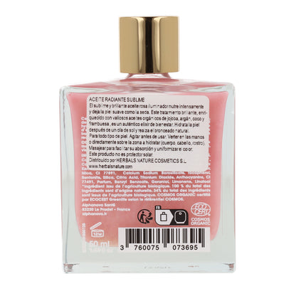 Aceite brillante rosa glow sublime Alphanova 50ml