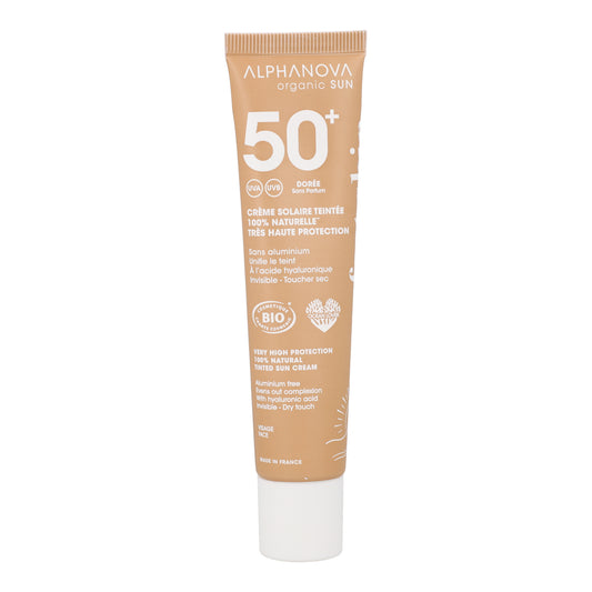 Crema solar color doré bio FPS50+ Alphanova 40 ml