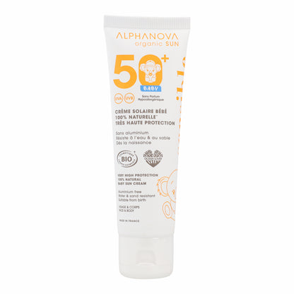 Crema solar bebé bio FPS 50+ Alphanova 50 ml