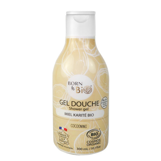 Gel de Ducha Ecológico de Miel y Karité Born to Bio 300 ml