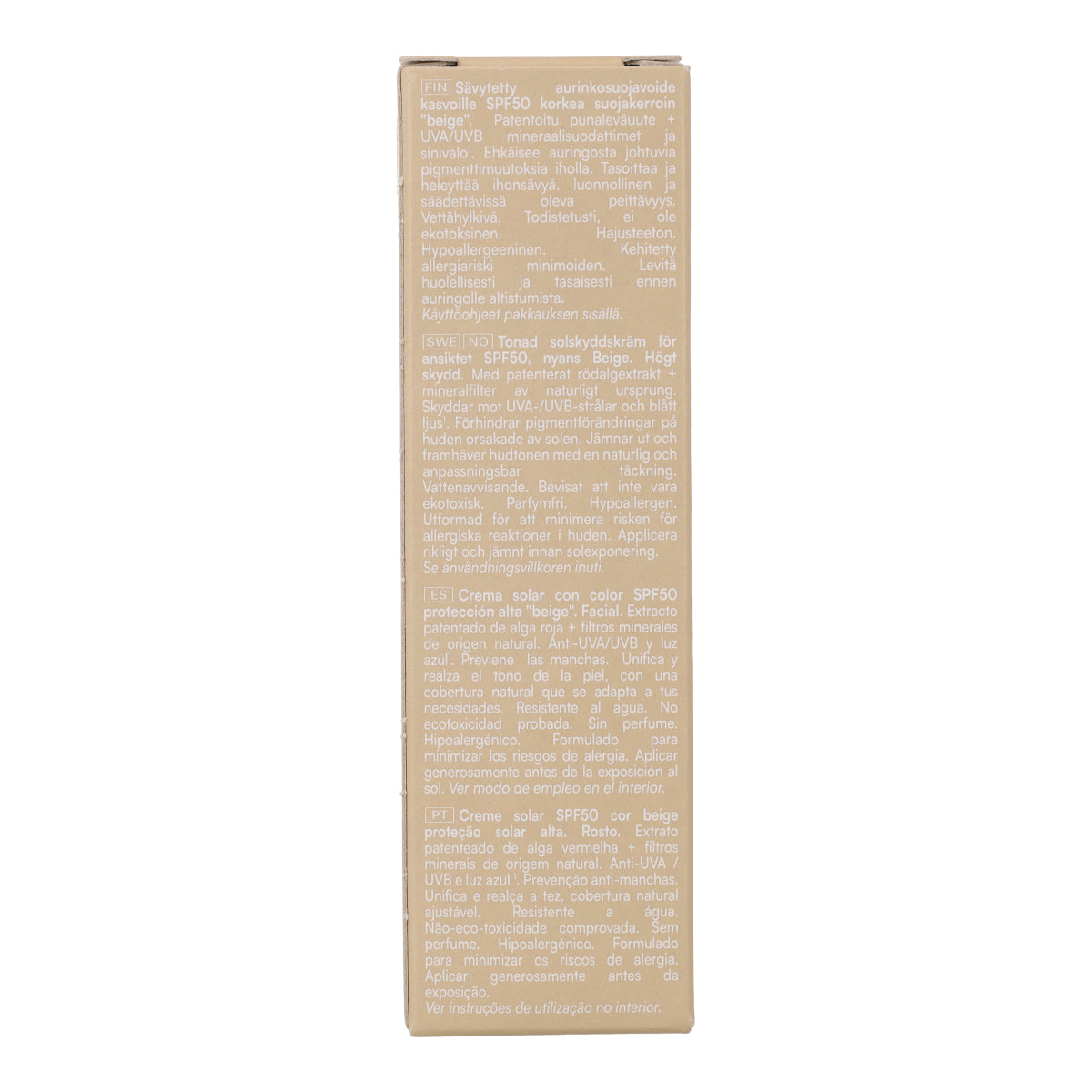 Crema Facial con Color y Protección Solar SPF50 Tono Beige , Laboratories Biarrtiz, 50 ml