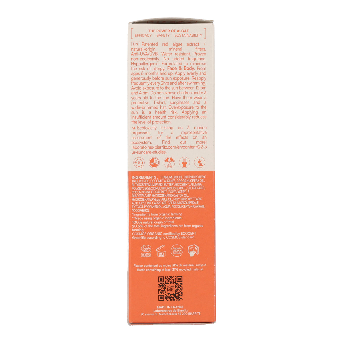 Crema protectora Niños SPF50+ Alga Maris 100 ml