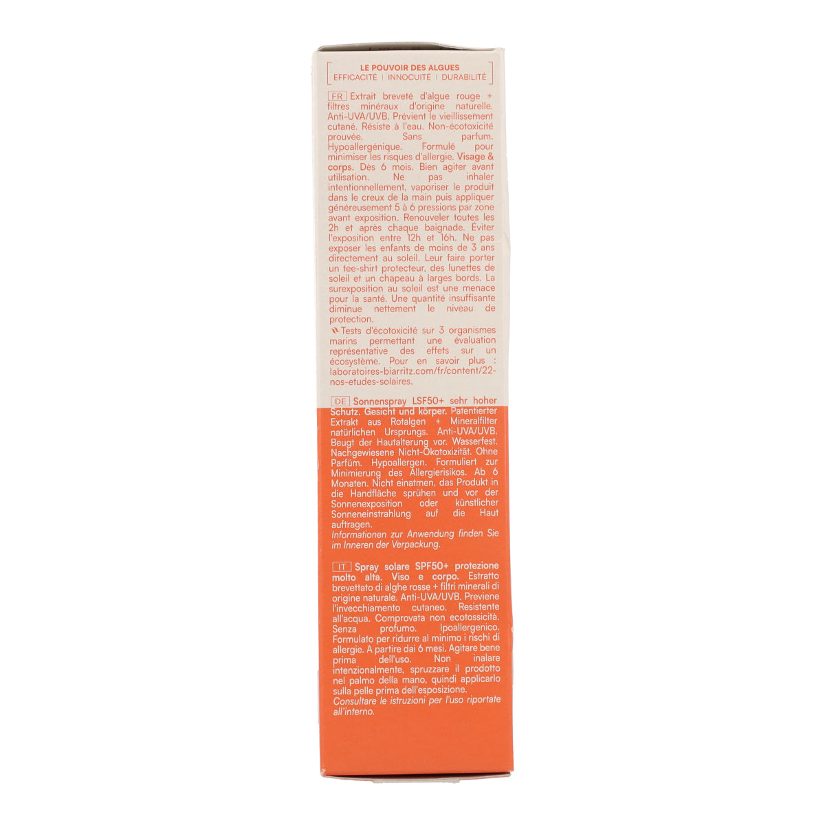 Protector Solar en Spray Cara & Cuerpo SPF 50 Alga Maris 100 ml