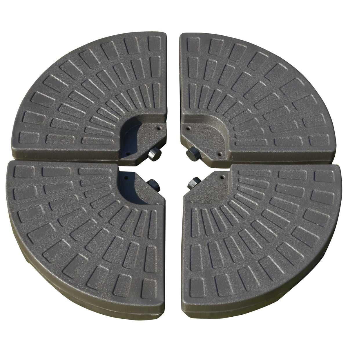 Outsunny Base Para Sombrilla 4 Partes Rellenable De Arena Y Agua Desmontable_0