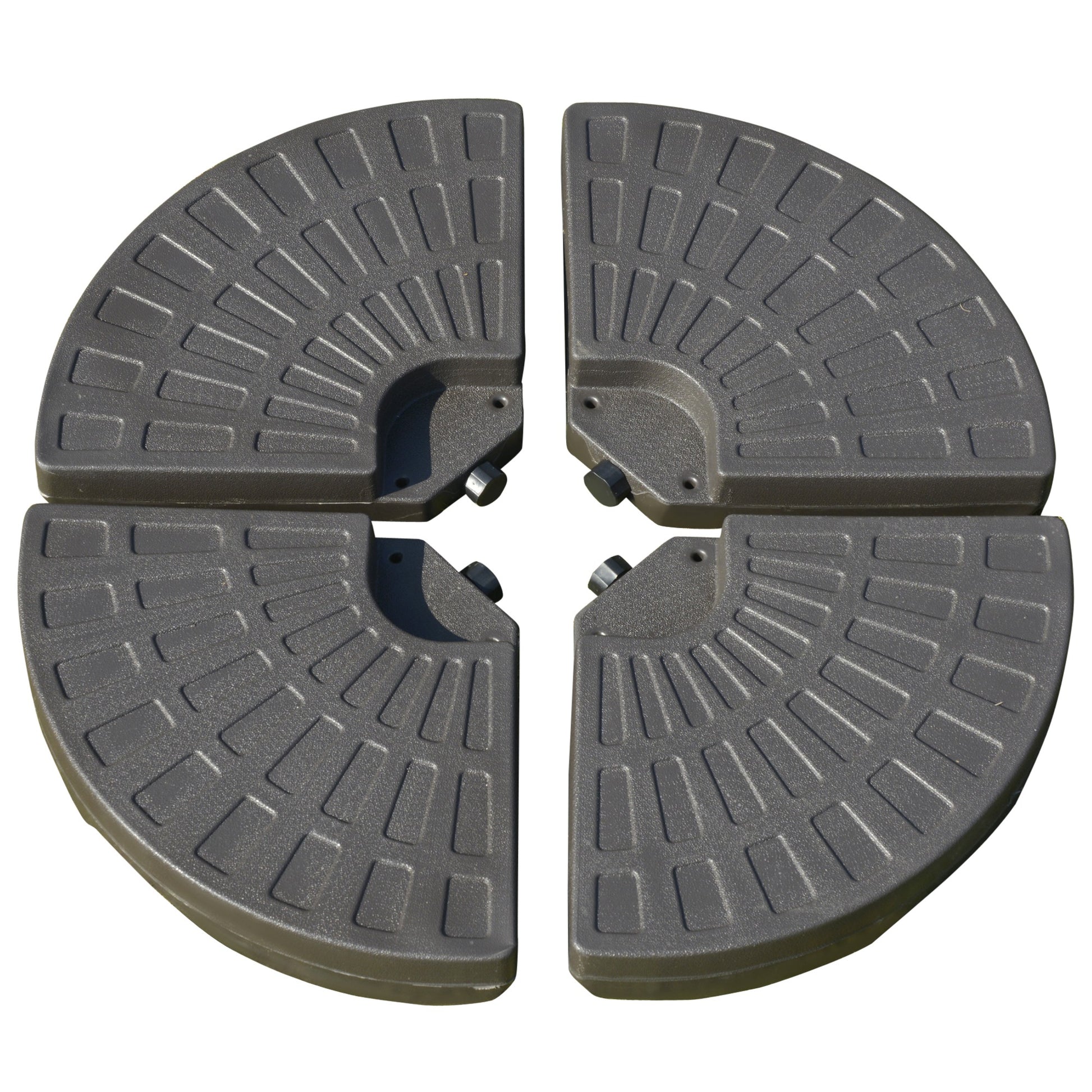 Outsunny Base Para Sombrilla 4 Partes Rellenable De Arena Y Agua Desmontable_0