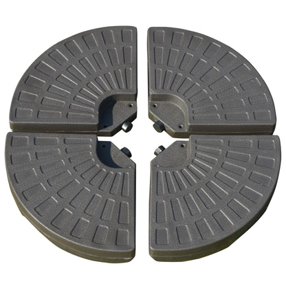 Outsunny Base Para Sombrilla 4 Partes Rellenable De Arena Y Agua Desmontable_0