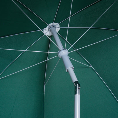 Outsunny Sombrilla De Playa Diámetro Ø202 Cm Con Techo Inclinable Poste_3