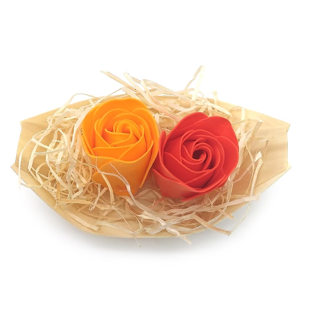 100 Barcas Con Flores Para Regalo Invitados (naranja). Rosas De Jabón Para Baño Aromático. Detalle Original Para Eventos_3