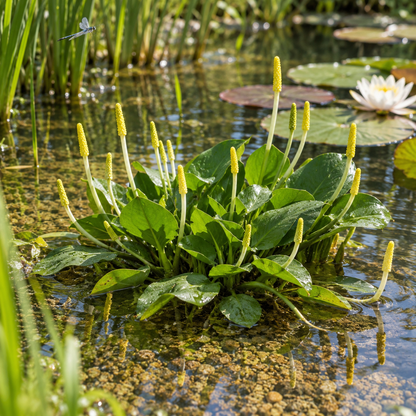 Maza Dorada - Orontium Aquaticum - Set De 4 Con Cesta_1