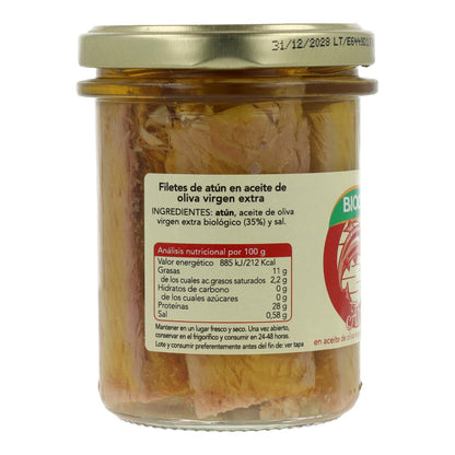 Filetes de Atún Bio en conserva Biocop 195gr
