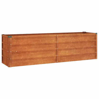 Arriate Oxidado De Acero Corten 160x40x45 Cm_0