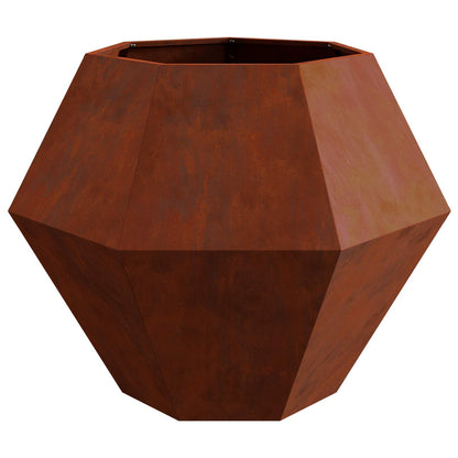Jardinera Oxidado 100 X 100 X 80 Cm Acero Autopatinable_5