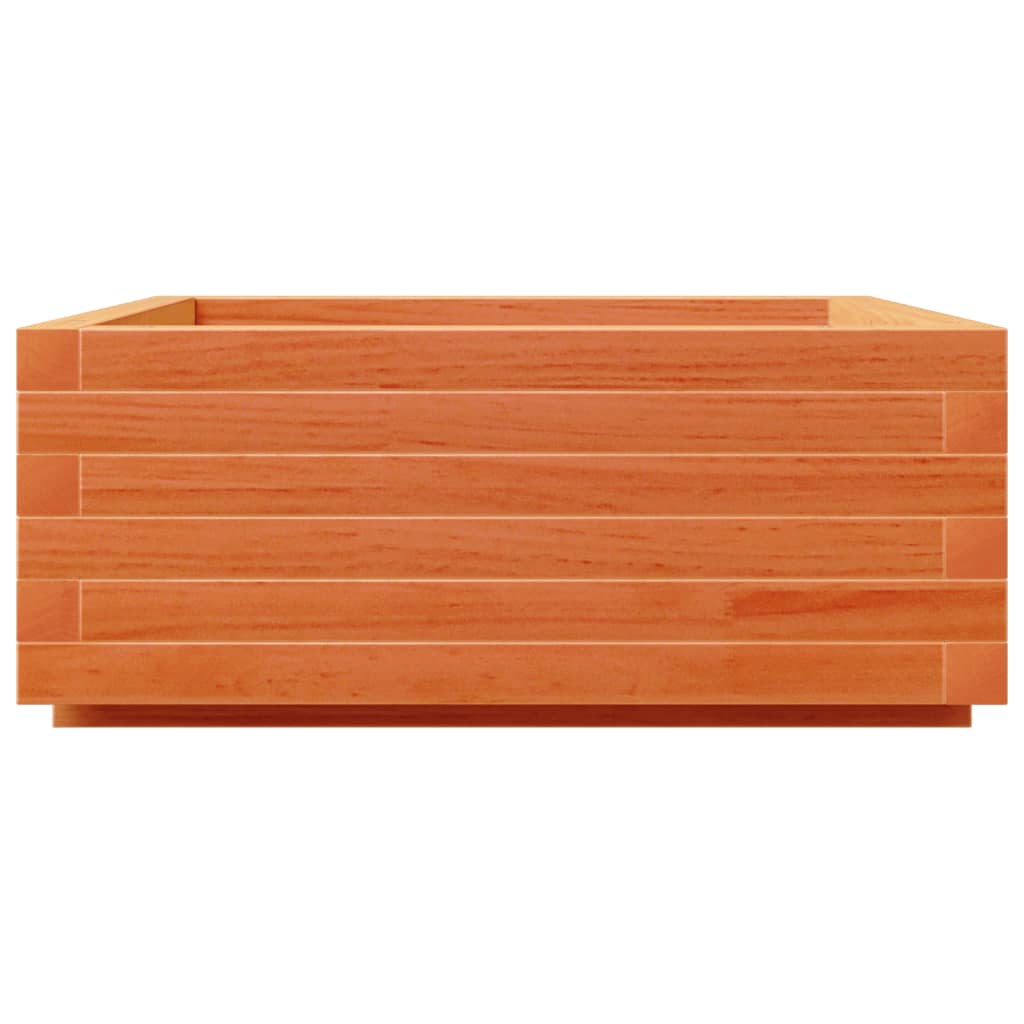 Jardinera De Madera Maciza De Pino Marrón Cera 60x60x26,5 Cm_5