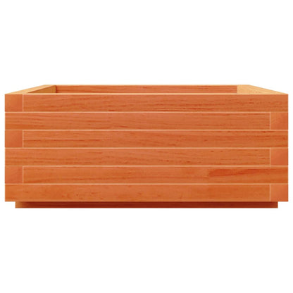 Jardinera De Madera Maciza De Pino Marrón Cera 60x60x26,5 Cm_5