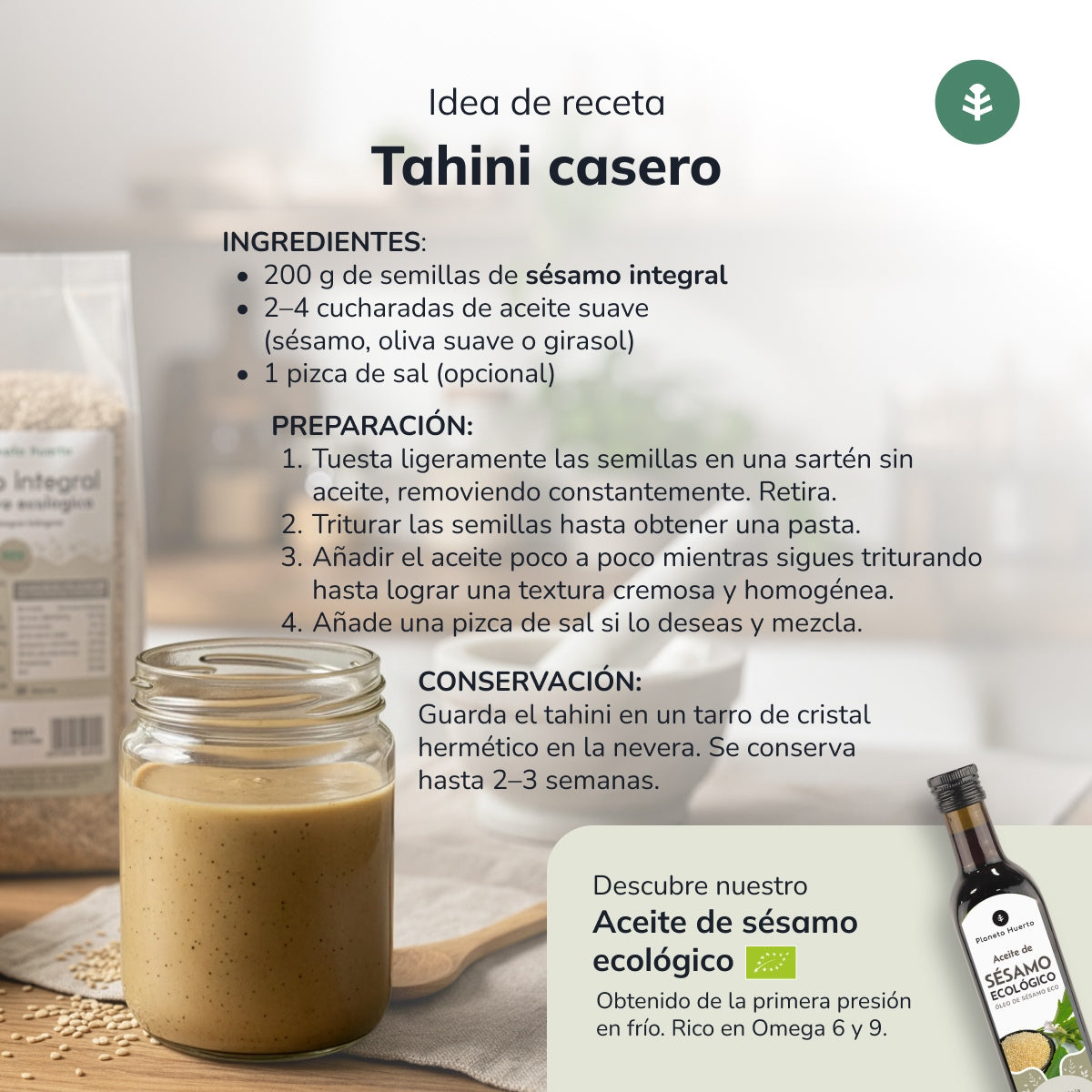 Sésamo integral crudo ECO Planeta Huerto 500 g