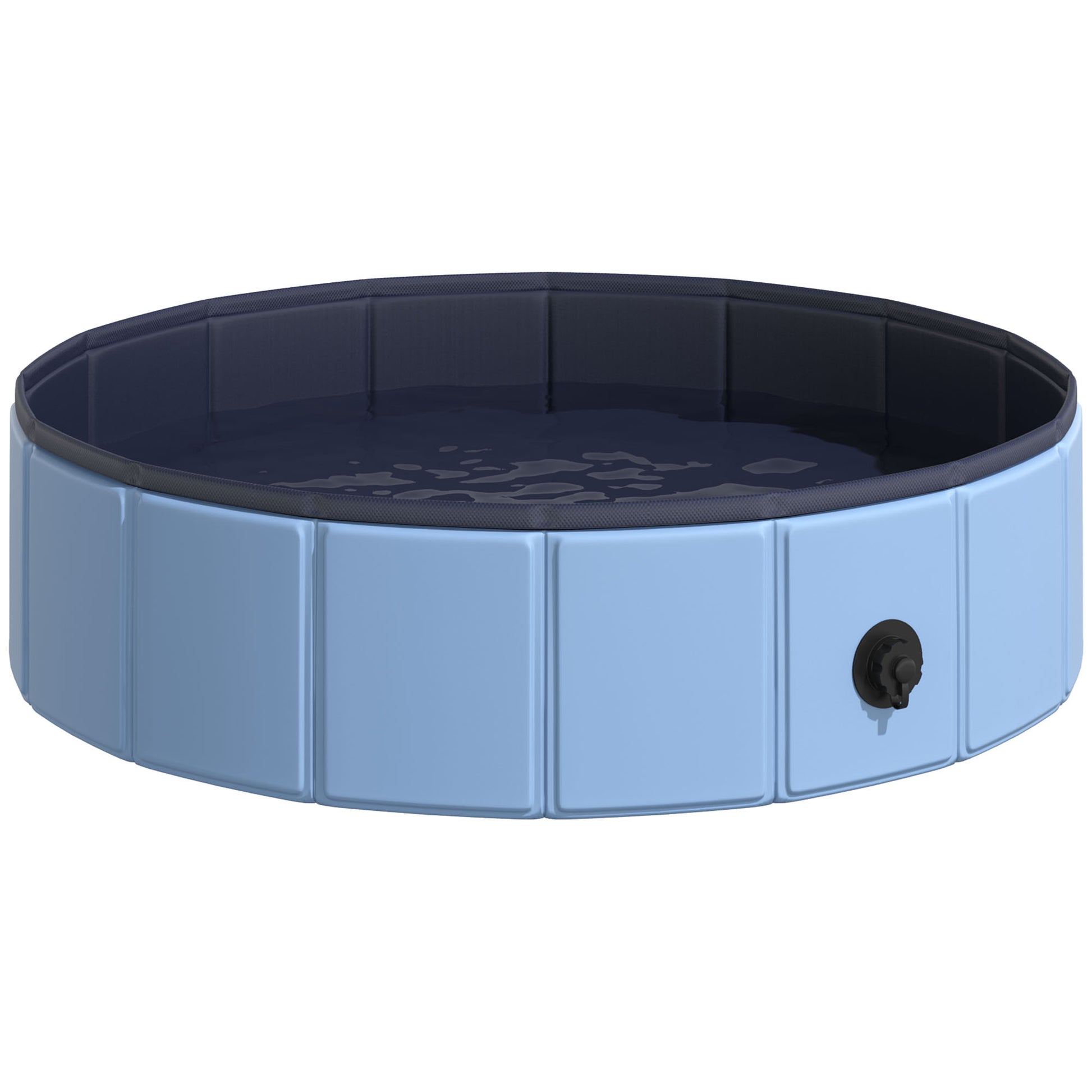 Pawhut Piscina Plegable Para Perros Gatos Bañera Portátil Antideslizante Ø80x20_1