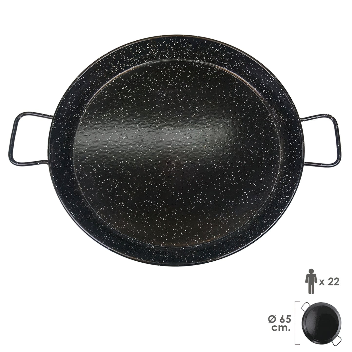 Paellera Valenciana Esmaltada 22personas/ 65 cm_0