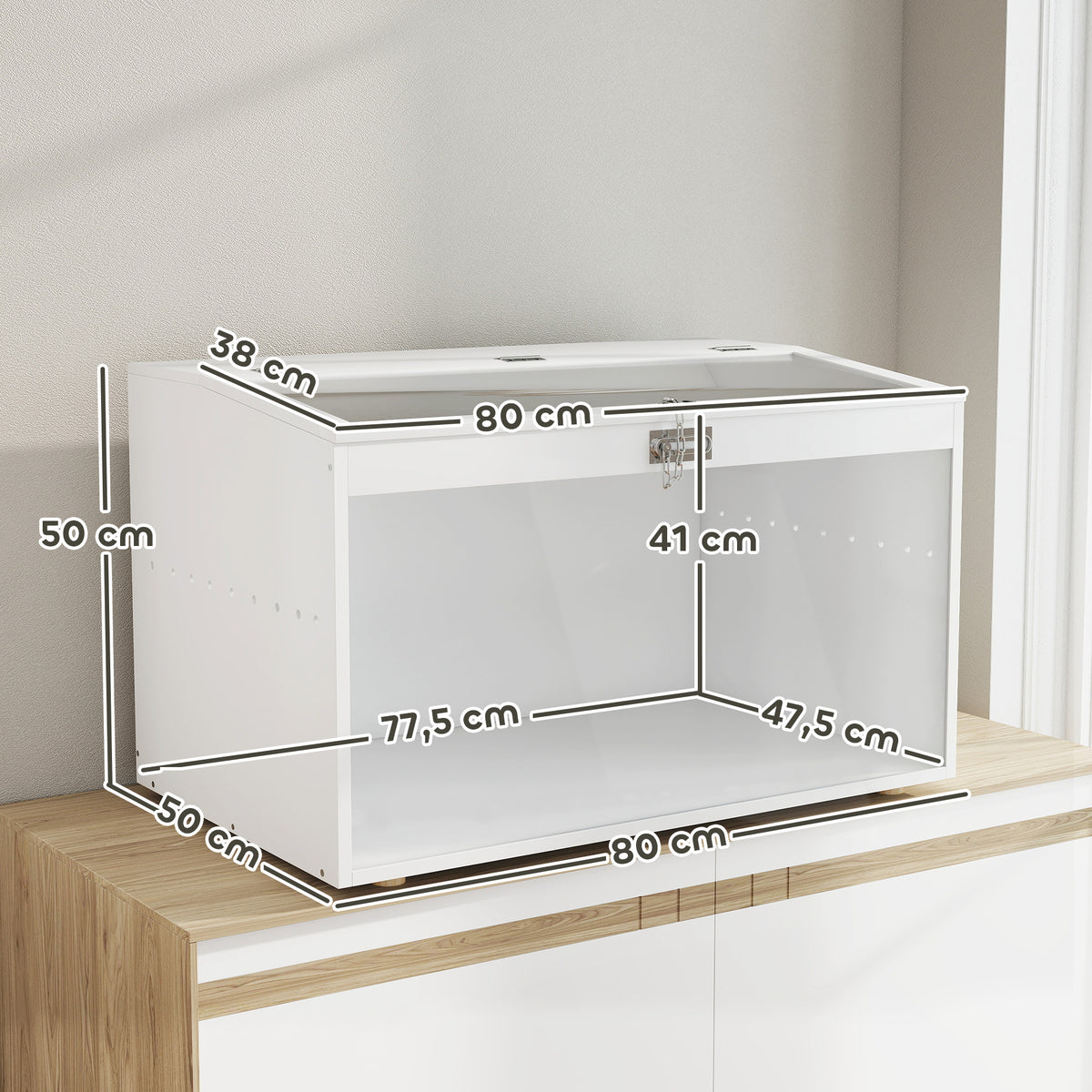 Pawhut Jaula Para Hámster Con Tapa Abatible Y Ventana De Acrílico Transparente_2