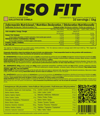 Iso Fit - 1kg - Galletas De Canela - Aumenta La Masa Muscular - Masmusculo_5
