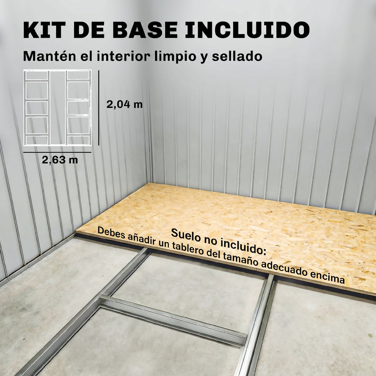 Outsunny Caseta De Jardín De Exterior 8,3 M² 277x322x192 Cm Gris_5