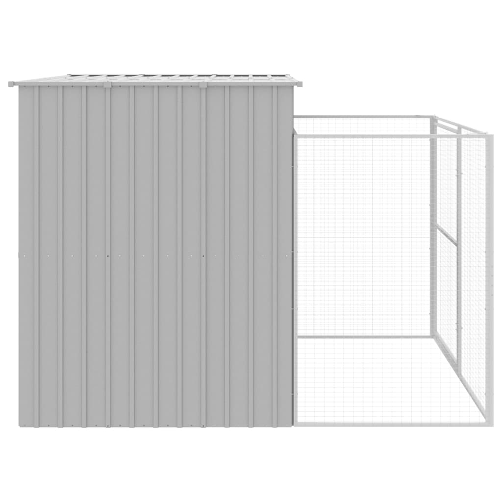 Caseta Perros Corral Acero Galvanizado Gris Claro 214x253x181cm_3