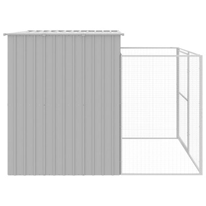 Caseta Perros Corral Acero Galvanizado Gris Claro 214x253x181cm_3