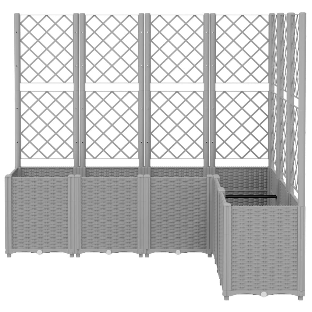 Jardinera Con Enrejado Pp Gris Claro 160x120x140 Cm_2