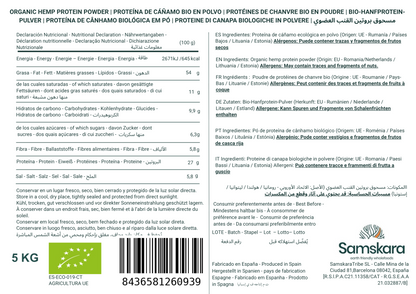 Proteína De Cáñamo Bio - 2kg | Proteína Vegetal Ecológica Vegana Para Batidos Y Repostería, Sin Azúcares Añadidos_1