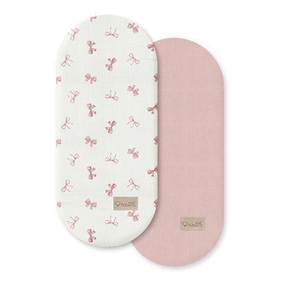 Cotton Color Pack 2 Bajeras Capazo Muselina Powder Bows_0