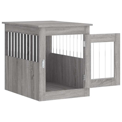 Jaula Para Perros Madera De Ingeniería Gris Sonoma 55x75x65 Cm_5