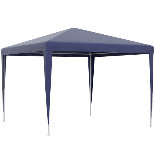 Carpa De Jardín Outsunny 293x293x252 Cm Azul Y Blanco_0