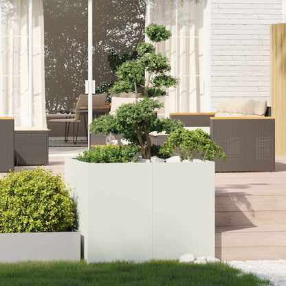 Jardinera Acero Blanco 100x100x80 Cm_2