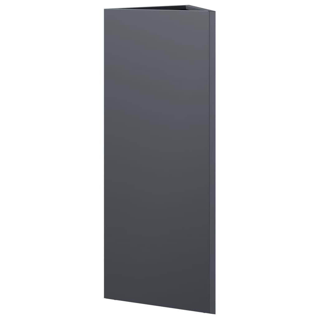 Jardinera Triangular Acero Gris Antracita 30x26x75 Cm_5