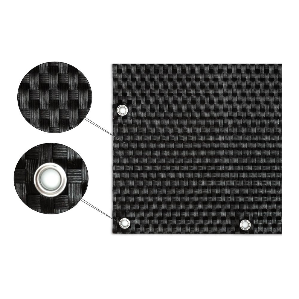 Panel De Ratán Para Balcón O Valla (negro) 100x300 Cm_0