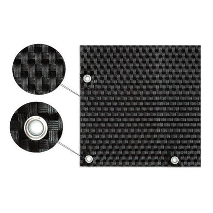 Panel De Ratán Para Balcón O Valla (negro) 100x300 Cm_0