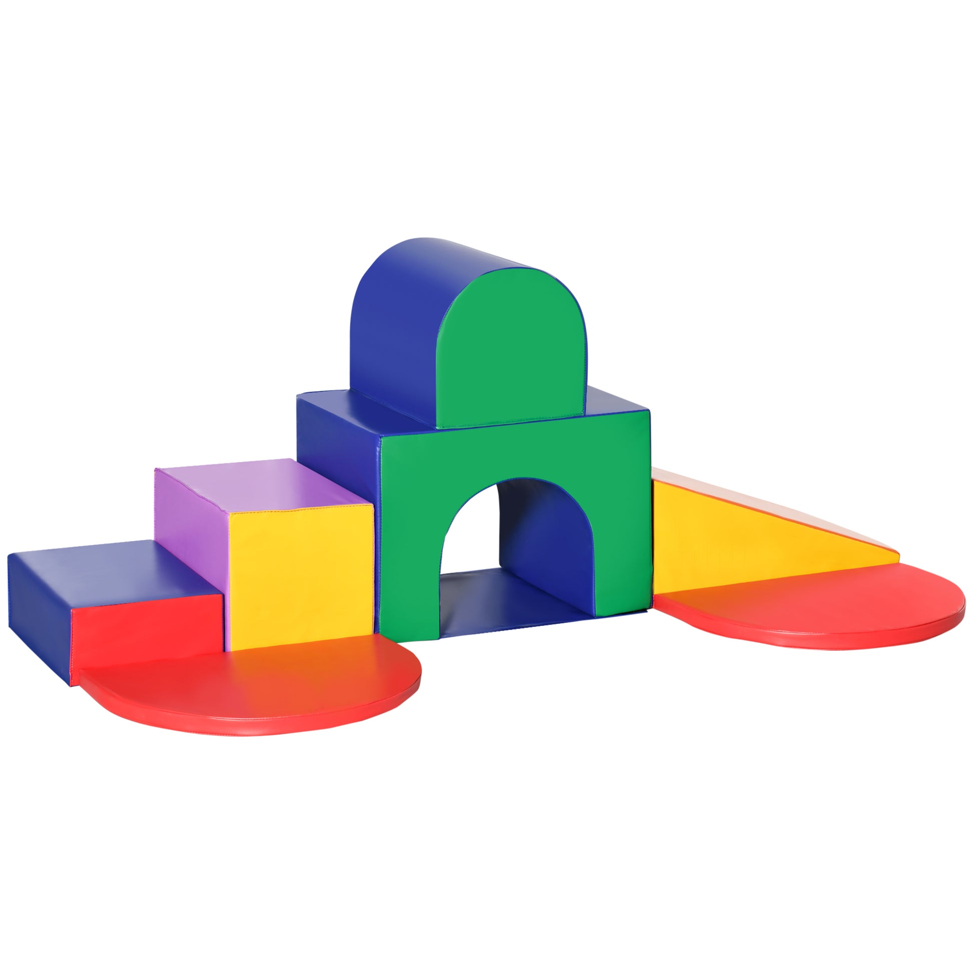Homcom Juego De 7 Bloques Psicomotricidad Para Niños Multicolor_0
