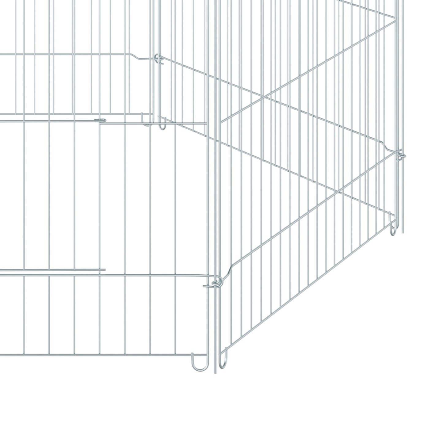 Pawhut Parque De Juegos Para Perros 6 Paneles 59x60 Cm Plegables Puerta Pestillo_3