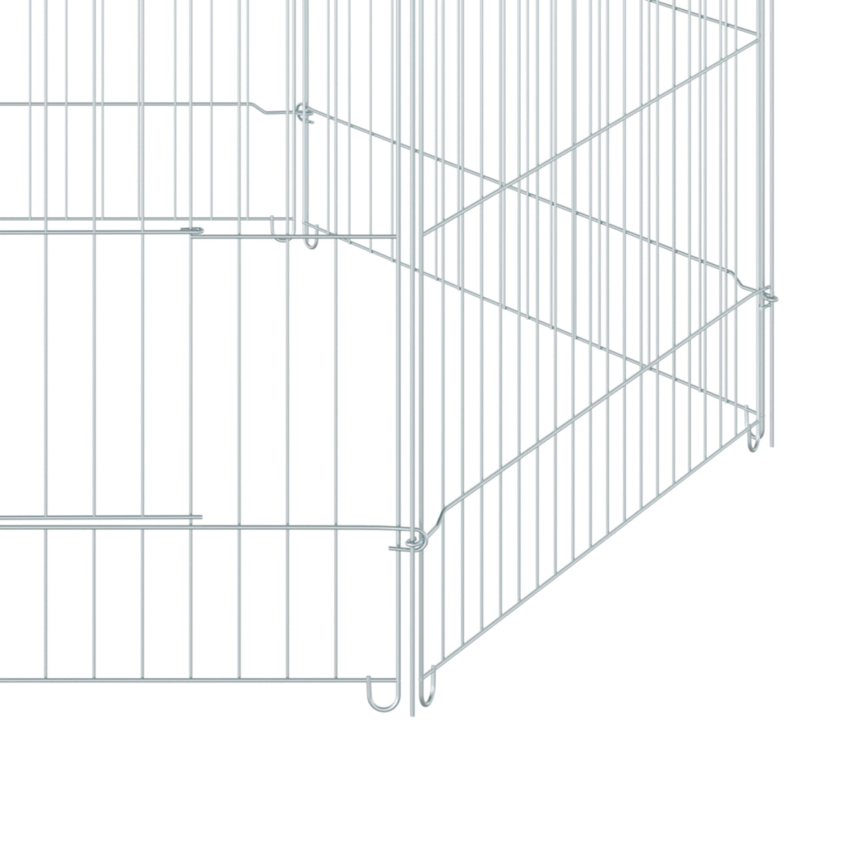Pawhut Parque De Juegos Para Perros 6 Paneles 59x60 Cm Plegables Puerta Pestillo_3