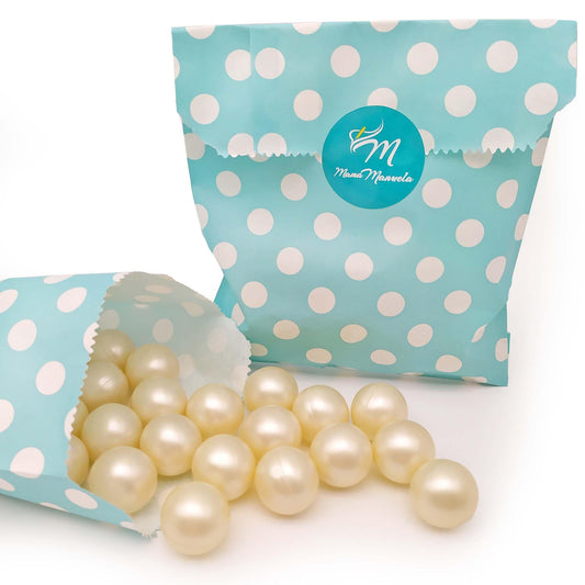 Pack Regalo 12 Perlas De Baño En Forma De Bola - Con Aceite De Soja - Hidrata, Suaviza Y Perfuma La Piel - Aroma Coco_0