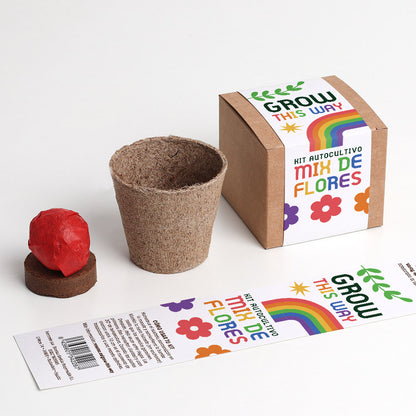 Grow This Way – Kit de Autocultivo Mix de Flores, Actividad Educativa y Regalo Original - Resetea_1