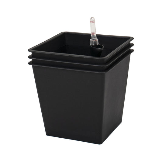 Pack De 3 Macetas Autorriego De Polipropileno Interior Y Exterior Hortalia 16 L 26x26x24 Cm_0