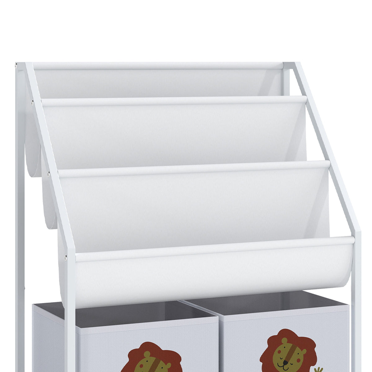 Estante Infantil Aiyaplay Metal, Tecido Não Tecido Branco 60x30x76 Cm_3