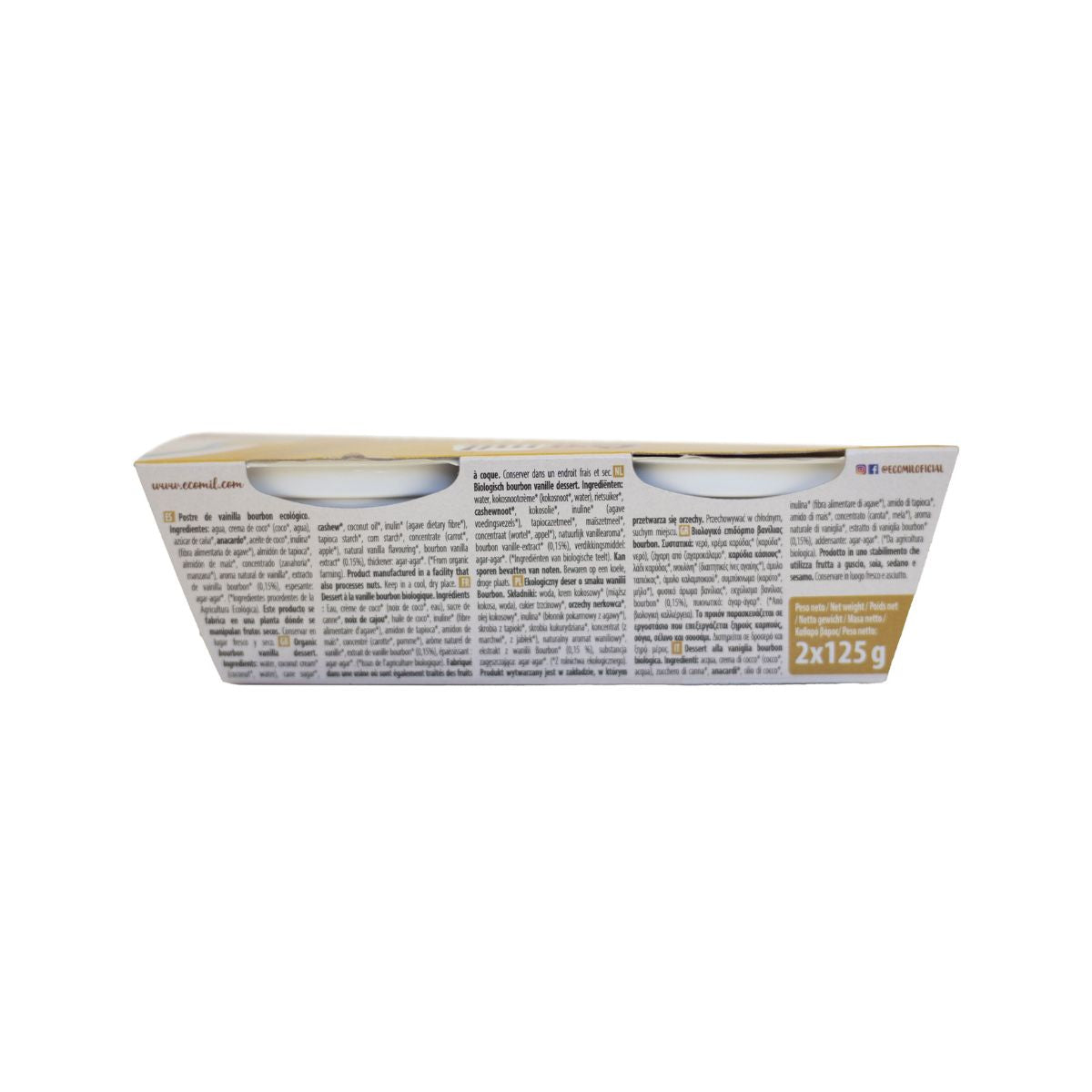 Postre Vainilla Dream Bio Ecomil 2 uds de 125 g